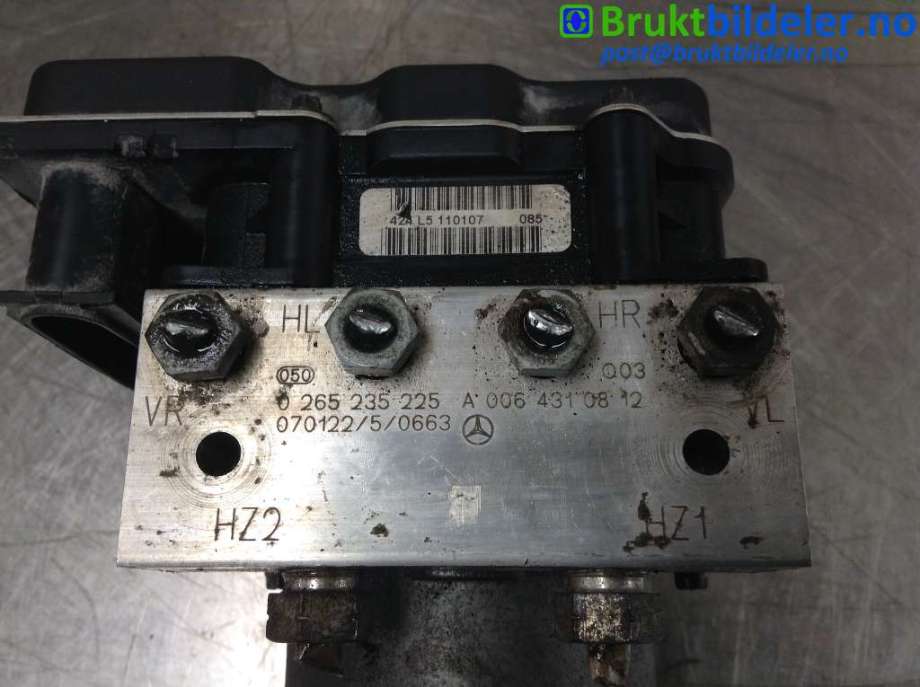 ABS sentral til Mercedes B-Klasse 2005-2008 (Fase 1) (W245) (W245) (MERCEDES|A 006 431 08 12|0 265 235 225|)
