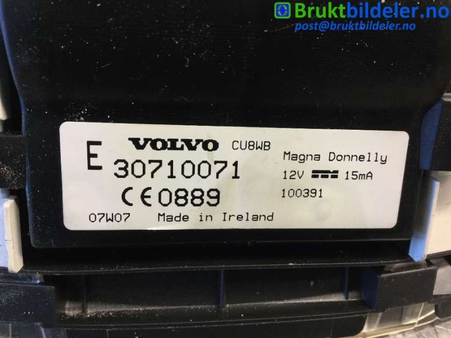 Instrumentpanel til Volvo C30 2006-2009 (Fase 1) (VOLVO|30710071|)
