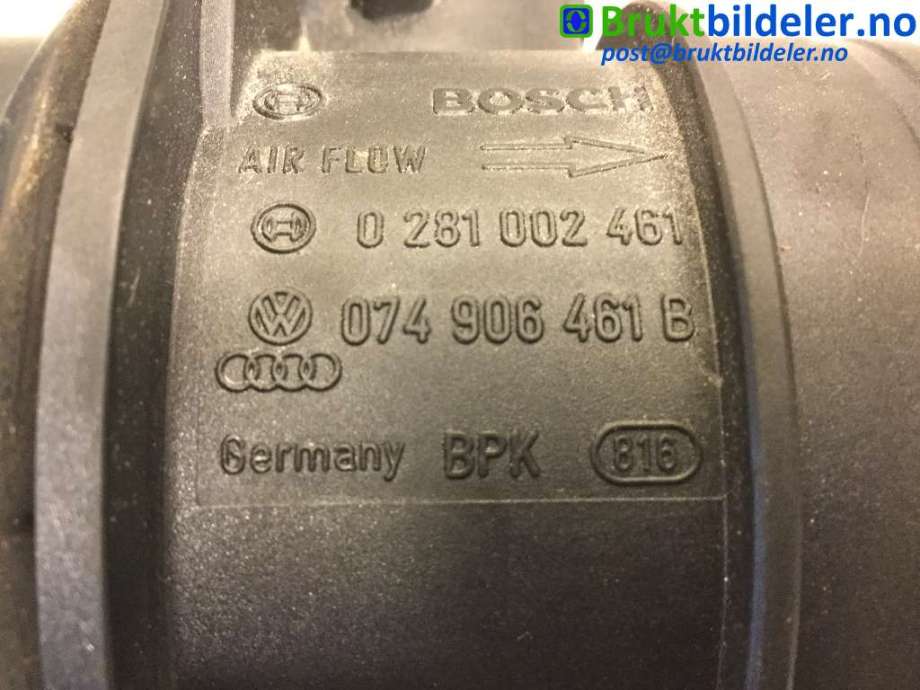 Luftmengde/luftmassemåler til Mitsubishi Outlander 2007-2010 (Type II, Fase 1)  (MITSUBISHI|074 906 461 B|0 281 002 461|)