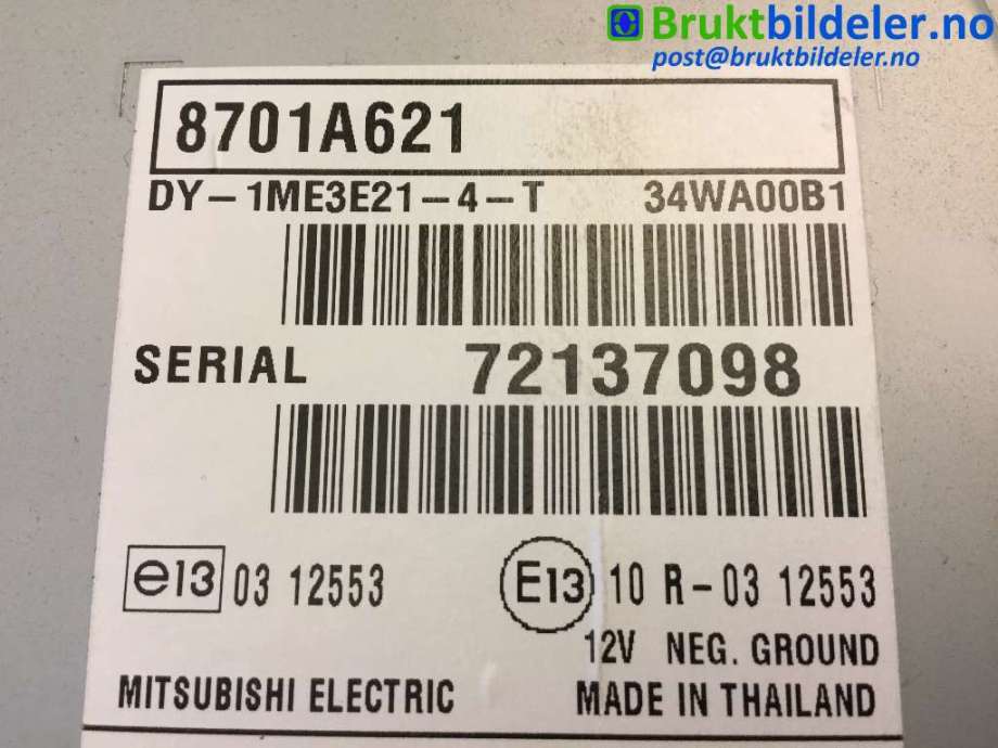 Bilstereo til Mitsubishi Space Star 2013-->> (Type II)  (MITSUBISHI|8701A621|)