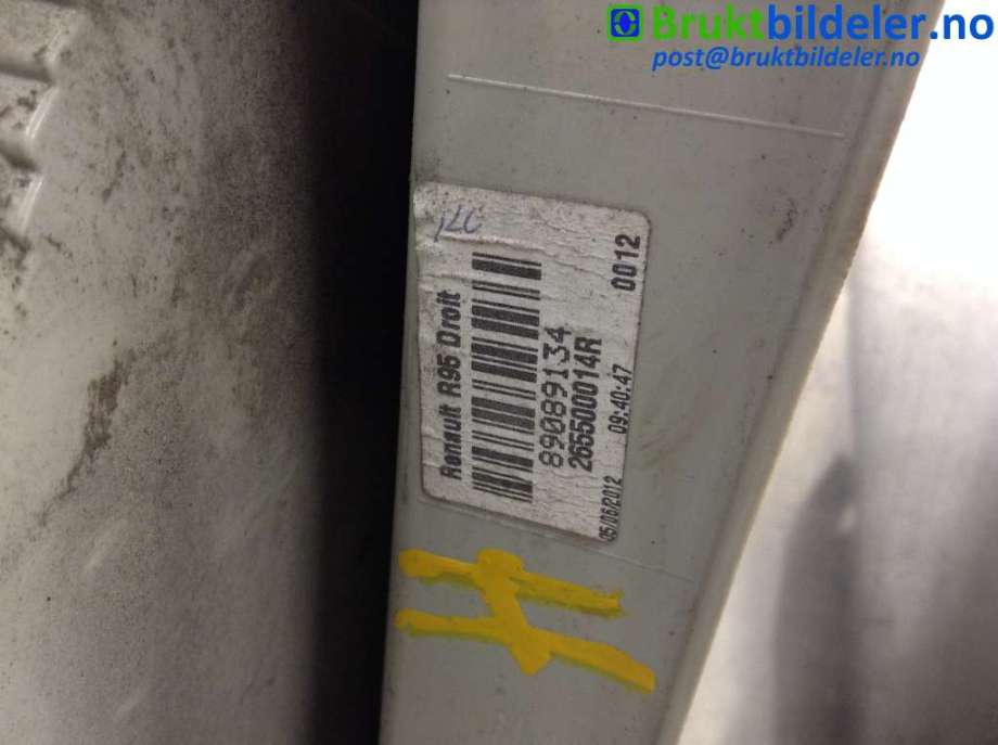 Baklykt høyre til Renault Scenic 2009-2016 (Type III)  (RENAULT|265500014R|89089134|)