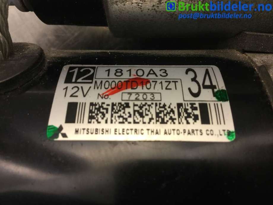 Starter til Mitsubishi Space Star 2013-->> (Type II)  (MITSUBISHI|1810A334|)