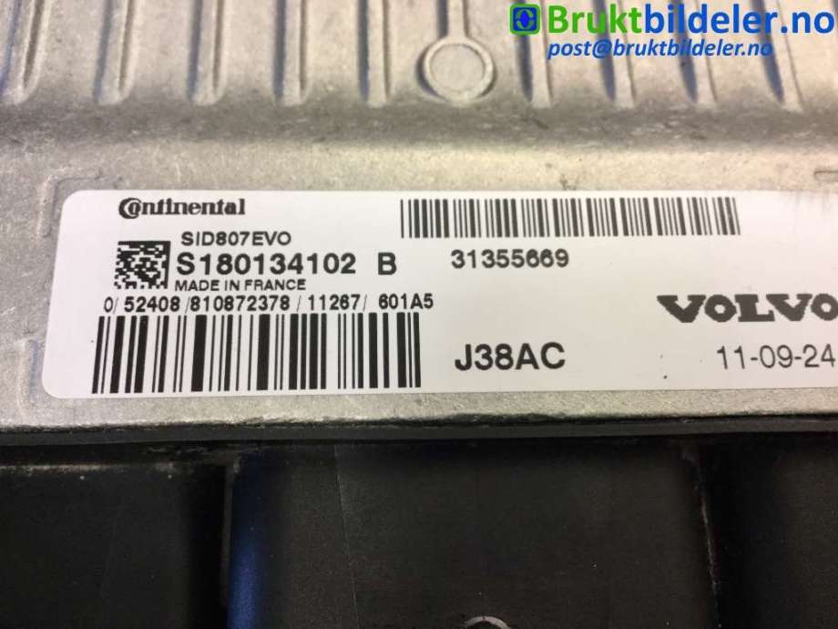 Styreenhet motor til Volvo V60 2010-2013 (Type I, Fase 1)  (VOLVO|31355669|S180134102 B|)