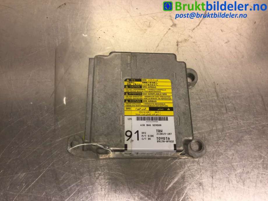 Airbag elektronikk til Toyota Verso 2004-2009 (Type II)  (TOYOTA|89170-0F032|213819-107|)