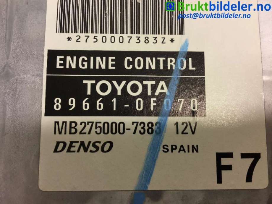 Styreenhet motor til Toyota Verso 2004-2009 (Type II)  (TOYOTA|89661-0F0070|MB275000-7383|)