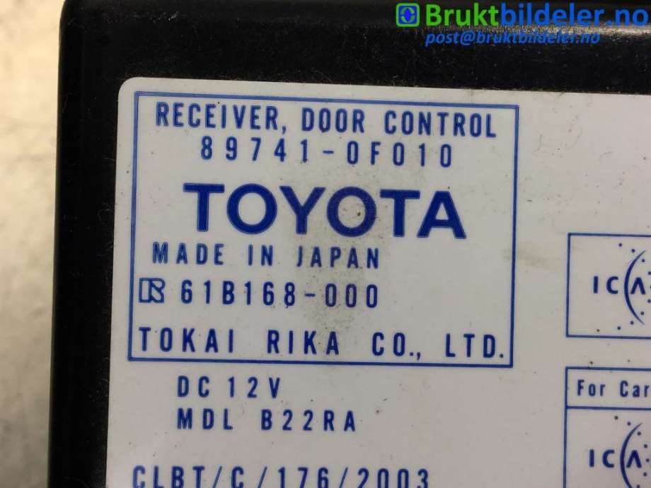 Styreenhet diverse til Toyota Verso 2004-2009 (Type II)  (TOYOTA|89741-0F010|61B168-000|)