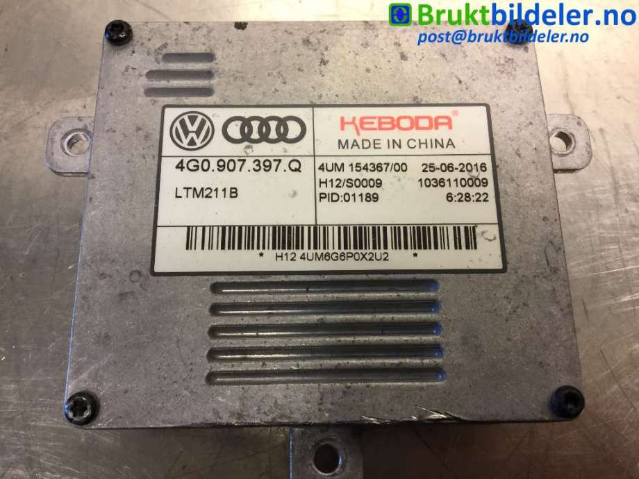 Styreenhet xenon/ballast til Škoda Superb 2015-->> (Type III)  (SKODA|4G0 907 397 Q|)