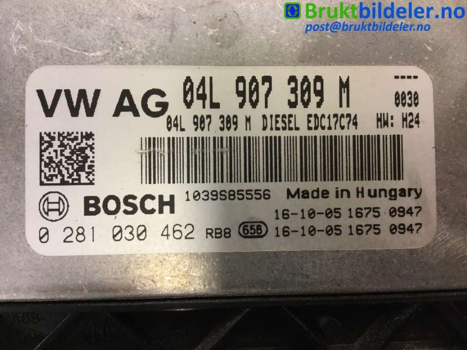 Styreenhet motor til Škoda Superb 2015-->> (Type III)  (SKODA|04L 907 309 M|0 281 030 462|)