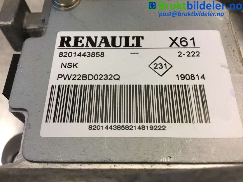 Rattaksel elektrisk servo til Mercedes Citan 2012-2021 (W415) (W415) (MERCEDES|8200405701|E4J0135|8201443858)