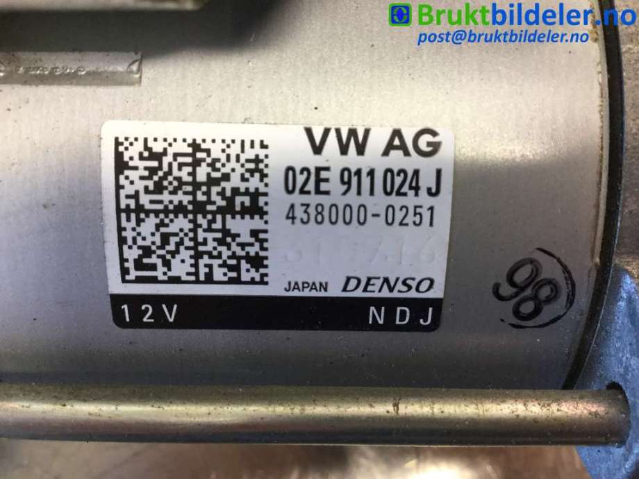 Starter diesel til Škoda Superb 2015-->> (Type III)  (SKODA|02E 911 024J|438000-0251|)