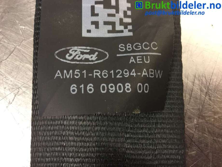 Sikkerhetsbelte foran høyre til Ford C-Max 2010-2015 (Type II, Fase 1)  (FORD|AM51-R61294-ABW|)