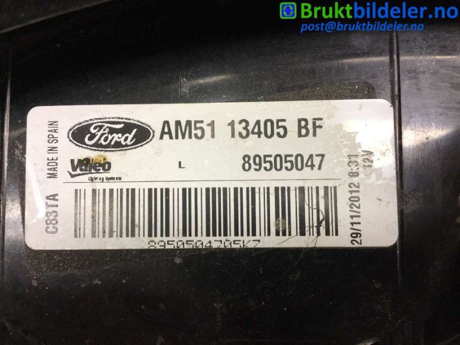 Baklykt venstre til Ford C-Max 2010-2015 (Type II, Fase 1)  (FORD|AM51-13405-BF|89505047|)