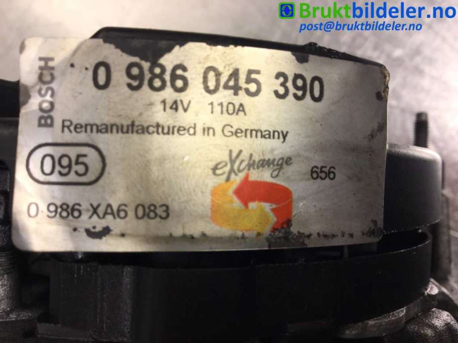 Dynamo til VW Caddy 2004-2010 (Type III, Fase 1)  (VOLKSWAGEN|06F 903 023 D|0 986 045 390|)