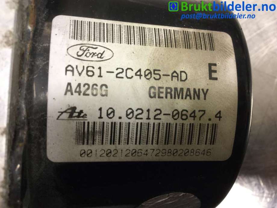 ABS sentral til Ford C-Max 2010-2015 (Type II, Fase 1)  (FORD|AV61-2C405-AD|10.0212-0647.4|10.0961-0131.3)