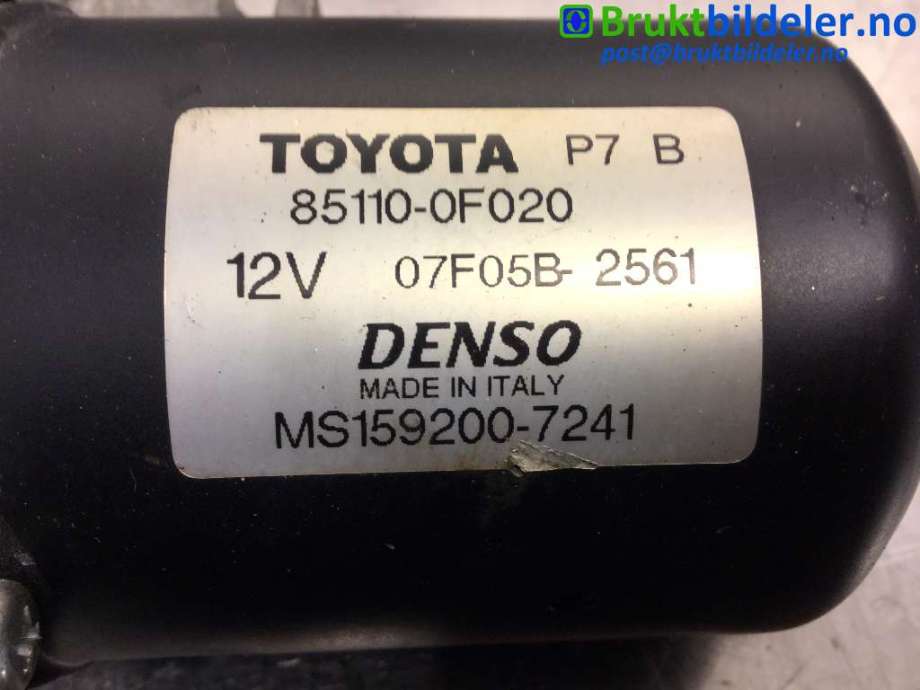 Viskermotor frontrute til Toyota Verso 2004-2009 (Type II)  (TOYOTA|85110-0F020|MS159200-7241|)