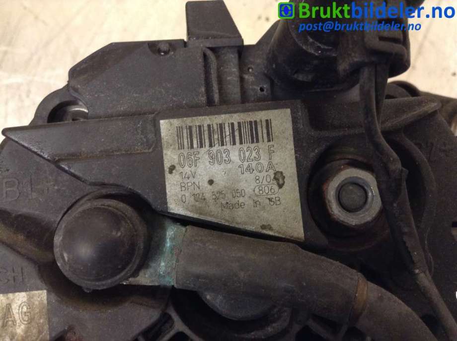 Dynamo til Audi A3 2003-2008 (Type II, Fase 1)  (AUDI|06F 903 023 F|)