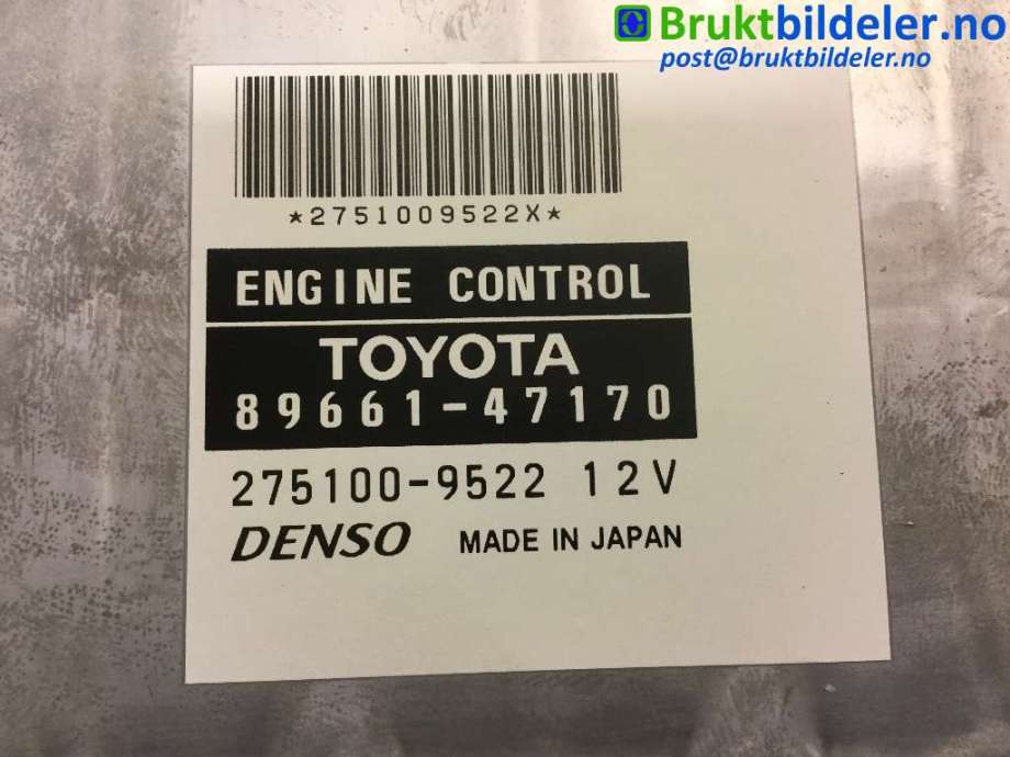 Styreenhet motor til Toyota Prius 2004-2009 (Type II) (COMBI) (COMBI) (TOYOTA|89661-47170|275100-9522|)