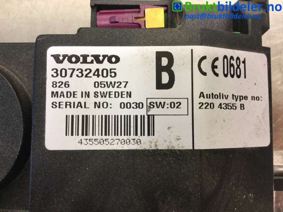 Styreenhet diverse til Volvo XC90 2002-2006 (Type I, Fase 1) (VOLVO|30732405|)