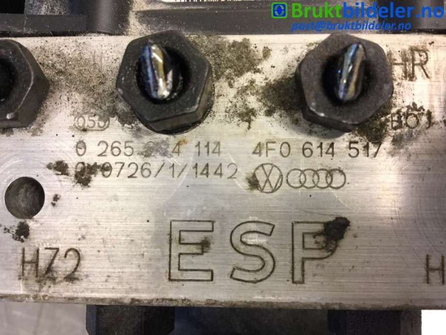 ABS sentral til Audi A6 2005-2008 (Type III, Fase 1) (C6) (C6) (AUDI|4F0 910 517 D|0 265 234 114|4F0 614 517)
