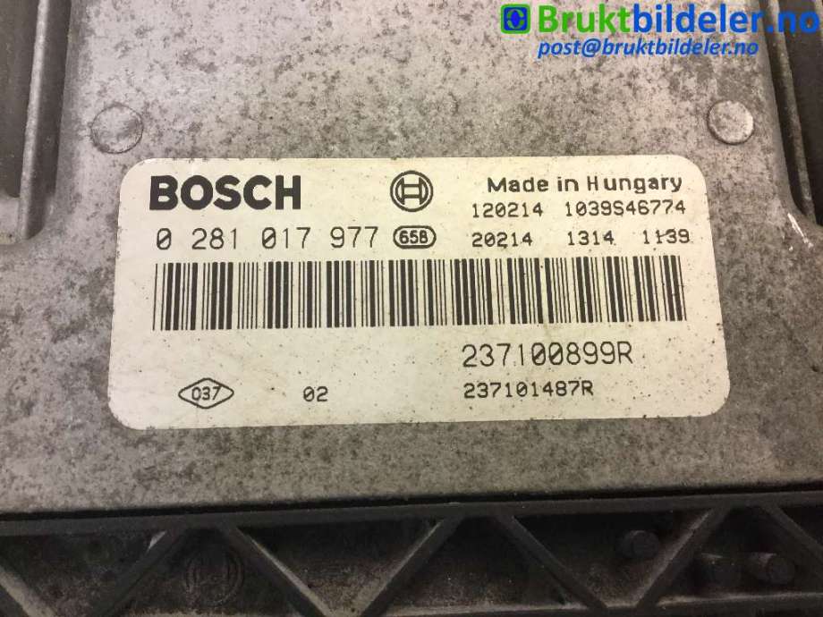 Styreenhet motor til Nissan NV400 2012-->> (NISSAN|237100899R|0 281 017 977|)