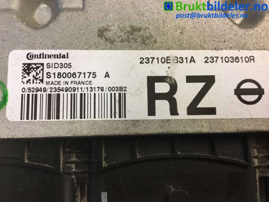 Styreenhet motor til Nissan Qashqai 2010-2014 (Type I, Fase 2)  (NISSAN|23710BB31A|S180067175 A|)