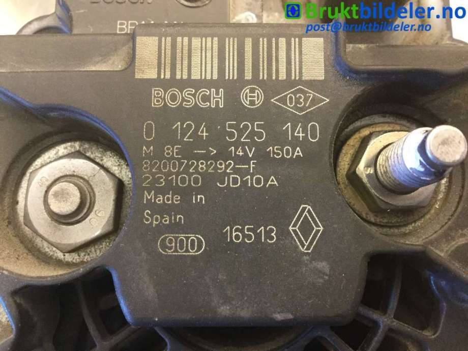 Dynamo til Nissan Qashqai 2010-2014 (Type I, Fase 2) (NISSAN|23100JD10A|0 124 525 140|8200728292-F)