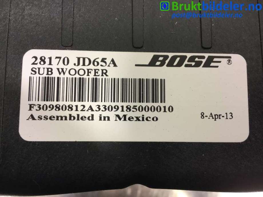 Bilstereo diverse til Nissan Qashqai 2010-2014 (Type I, Fase 2)  (NISSAN|28170 JD65A|)
