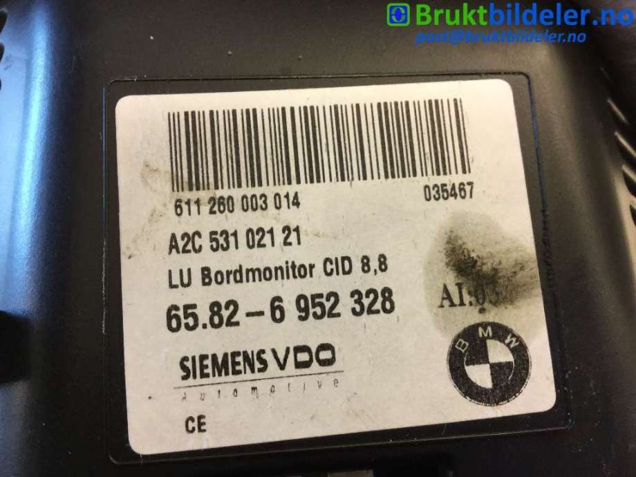 Instrument kjørecomputer til BMW 5-Serie 2003-2010 (E60/E61) (E60/E61) (BMW|6582 6 952 328|A2C 531 021 21|)