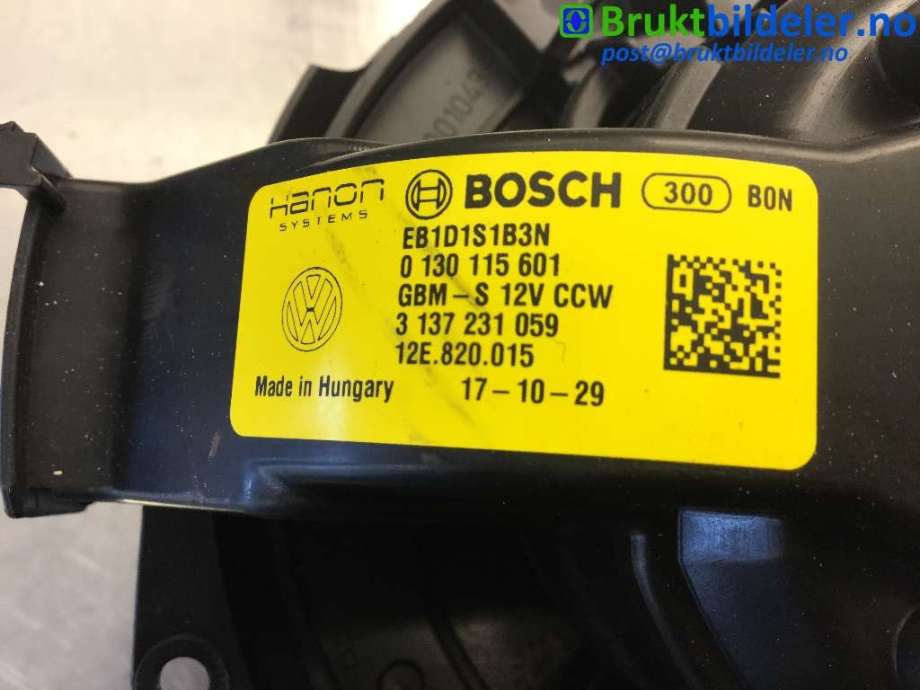 Varmeapparat motor til VW E-Up 2013-2019  (VOLKSWAGEN|12E 820 015|0 130 115 601|3 137 231 059)