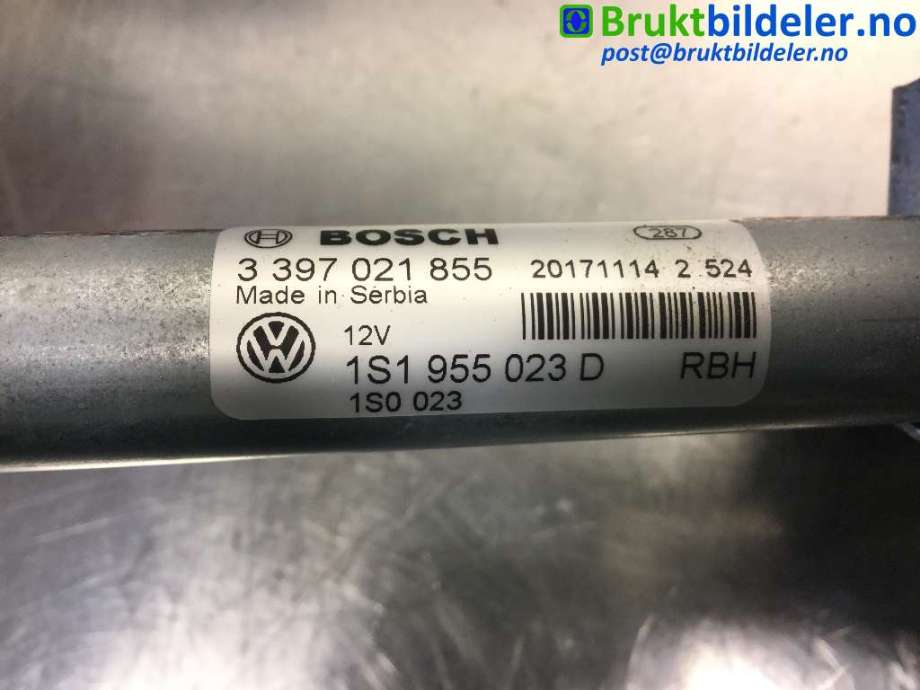 Viskermotor frontrute til VW E-Up 2013-2019 (VOLKSWAGEN|6R1 955 119|0 390 241 566|1S1 955 023 D)