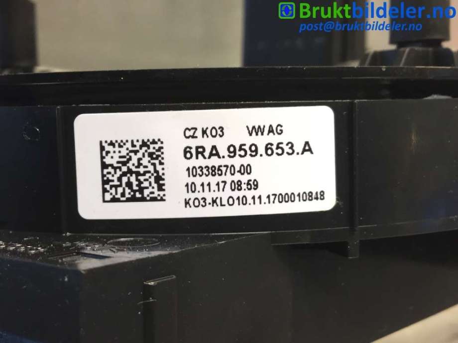 Airbag slepering til VW E-Up 2013-2019  (VOLKSWAGEN|6RA 959 653 A|)