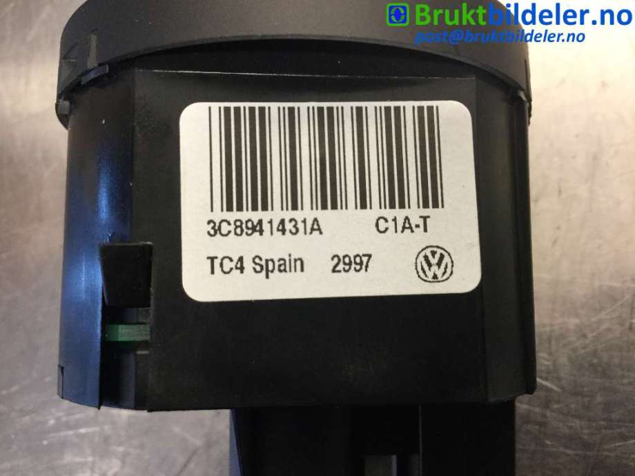 Bryter lys til VW E-Up 2013-2019  (VOLKSWAGEN|3C8 941 431 A|)
