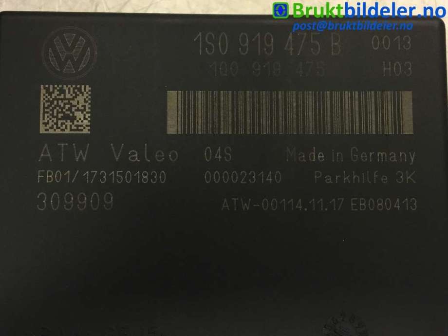 Styreenhet parkering til VW E-Up 2013-2019 (VOLKSWAGEN|1S0 919 475 B|)