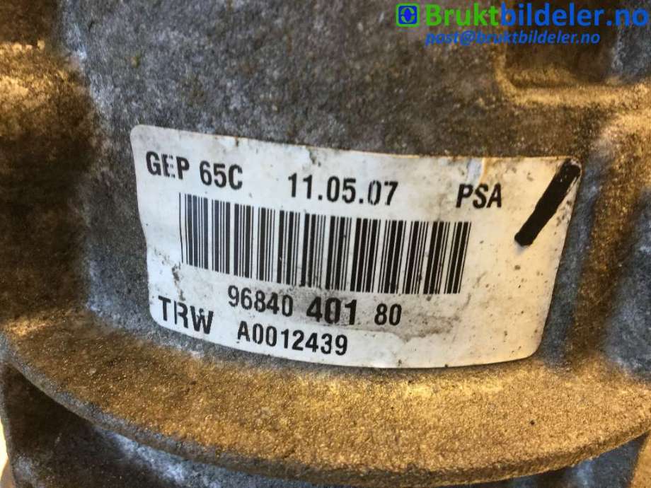Servo pumpe elektrisk til Citroën C4, Picasso 2006-2013 (Type I)  (CITROEN|96 840 401 80|A0012439|)