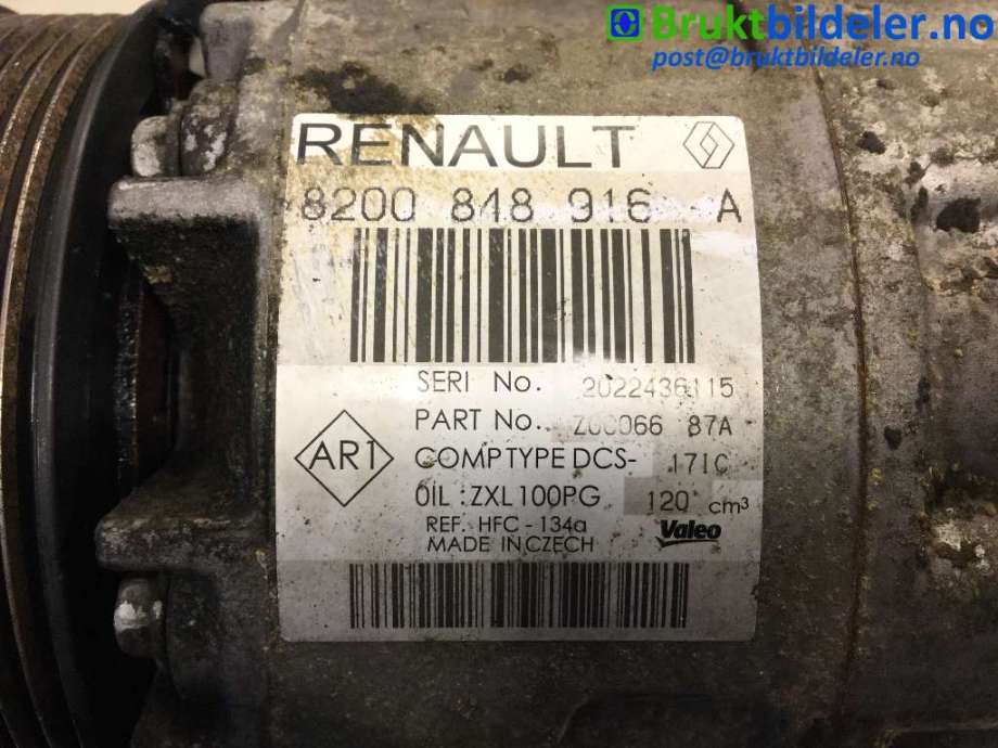 Aircondition kompressor til Nissan NV400 2012-->>  (NISSAN|8200 818 916 A|)
