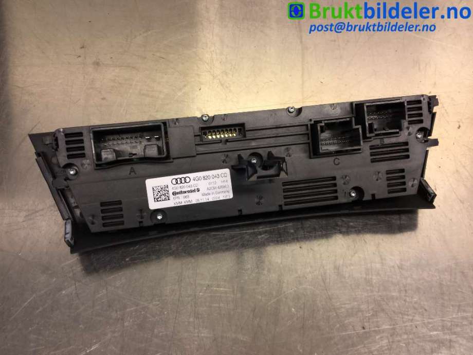 Varmeapparat betjening til Audi A6, Allroad 2015-2019 (Type III, Fase 2) (C7) (C7) (AUDI|4G0 820 043 CD|A2C91426900|)