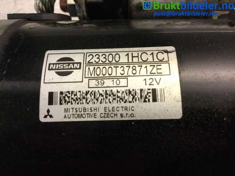 Starter til Nissan Note 2013-2017 (Type II)  (NISSAN|23300 1HC1C|M000T3787ZE|)