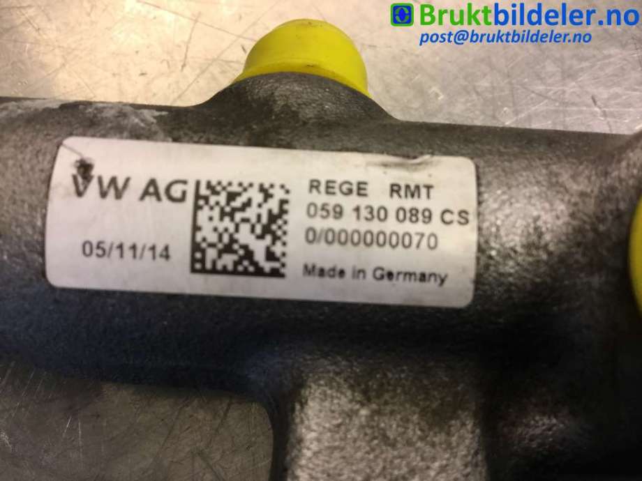 Dyseskinne (fuelrail) til Audi A6, Allroad 2015-2019 (Type III, Fase 2) (C7) (C7) (AUDI|059 130 089 CS|)