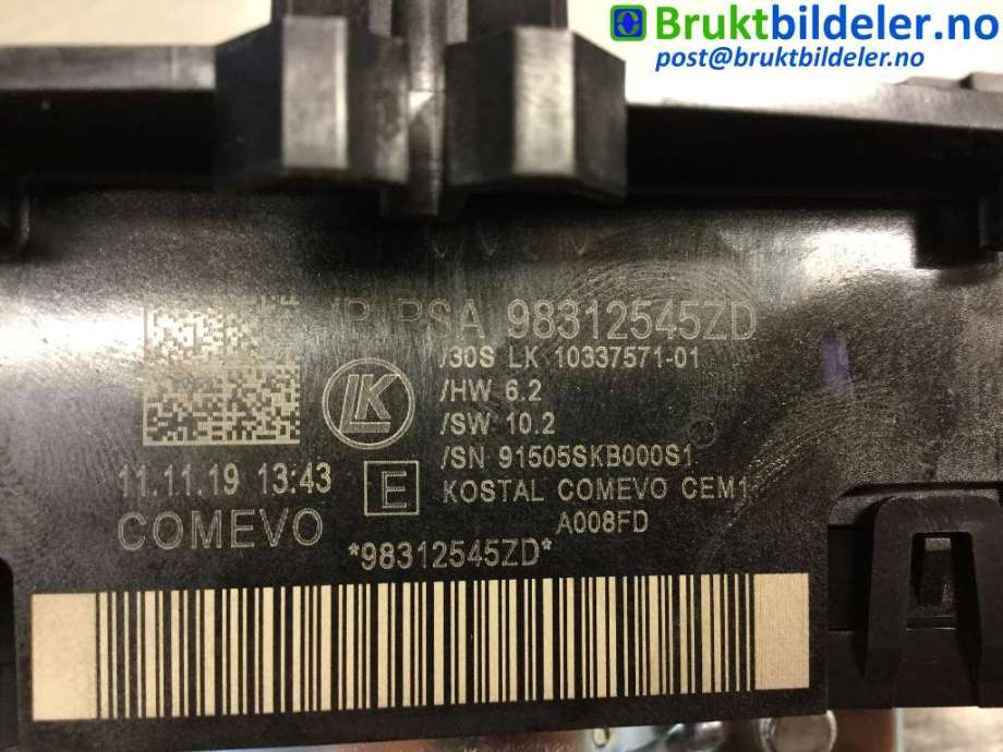 Bryter combi til Peugeot 5008 2017-->> (Type II)  (PEUGEOT|98 312 545 ZD|LK 10337571-01|)