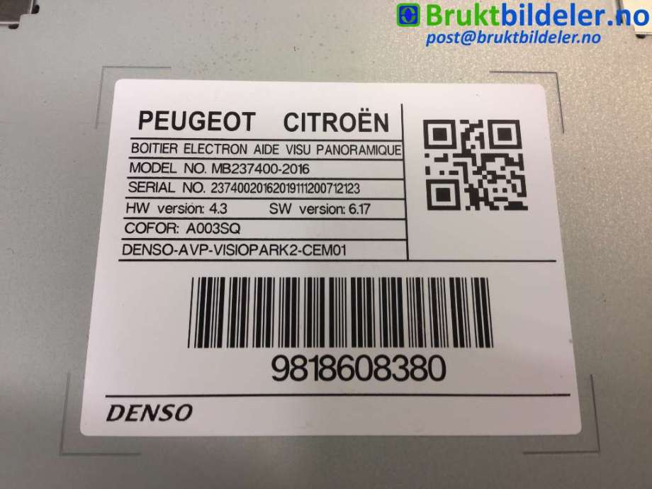 Styreenhet diverse til Peugeot 5008 2017-->> (Type II) (PEUGEOT|98 186 083 80|)