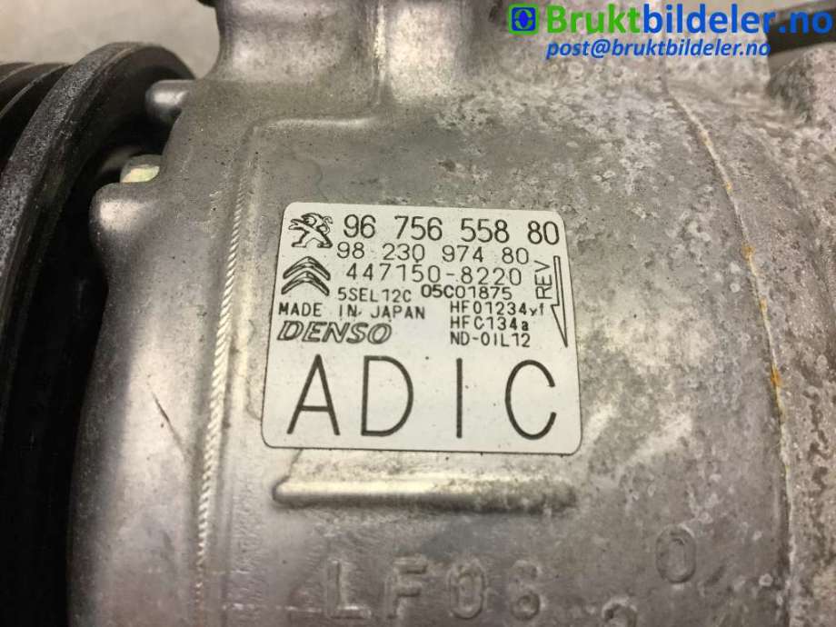 Aircondition kompressor til Peugeot 5008 2017-->> (Type II) (PEUGEOT|9675655880|447150-8220|9823097480)