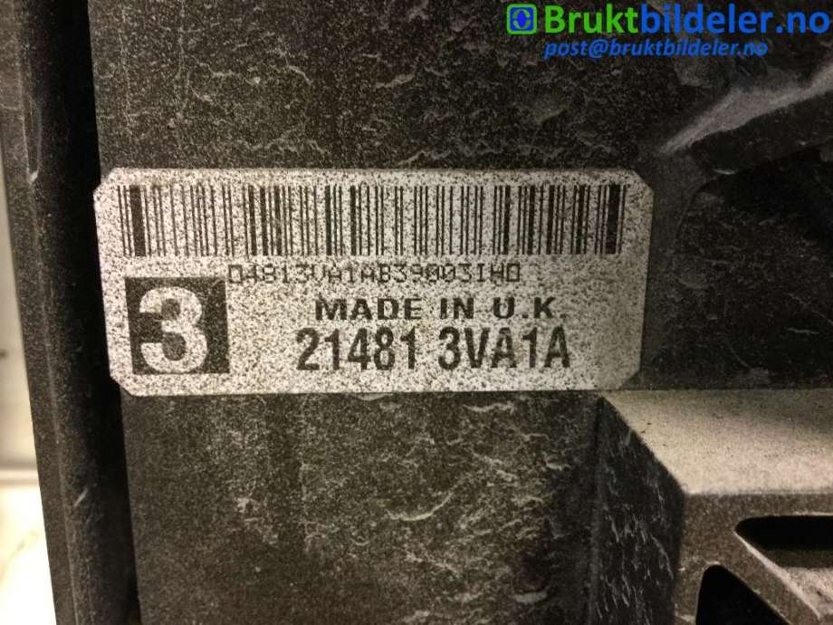 Kjølevifte til Nissan Note 2013-2017 (Type II) (NISSAN|21481 3VA1A|)