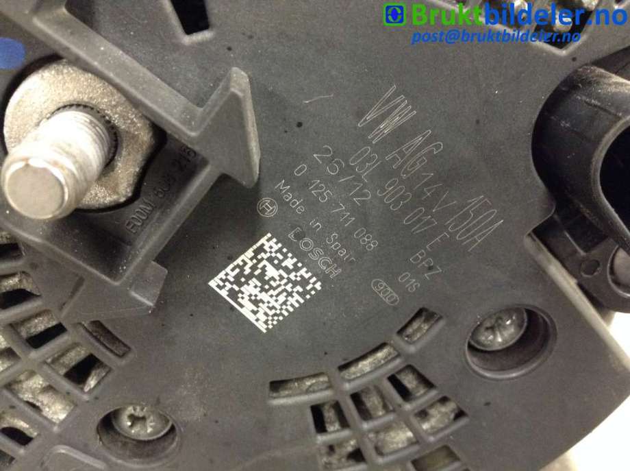 Dynamo til Audi A4 2007-2014 (Type IV) (B8) (B8) (03L 903 017 E|0 125 711 088|)
