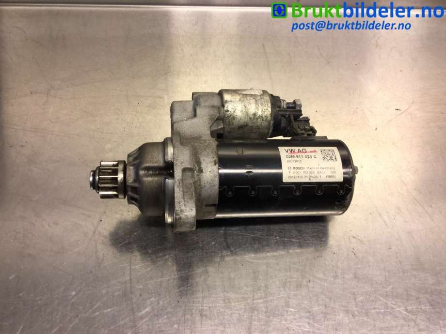 Starter diesel til VW Sharan, 2010-->> (Type II)  (VOLKSWAGEN|02M 911 024 C)