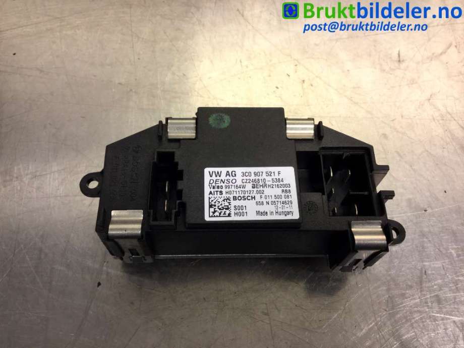 Varmeapparat motstand til VW Sharan 2010-->> (Type II)  (VOLKSWAGEN|3C0 907 521 F|F 011 500 081|CZ246810-5384)