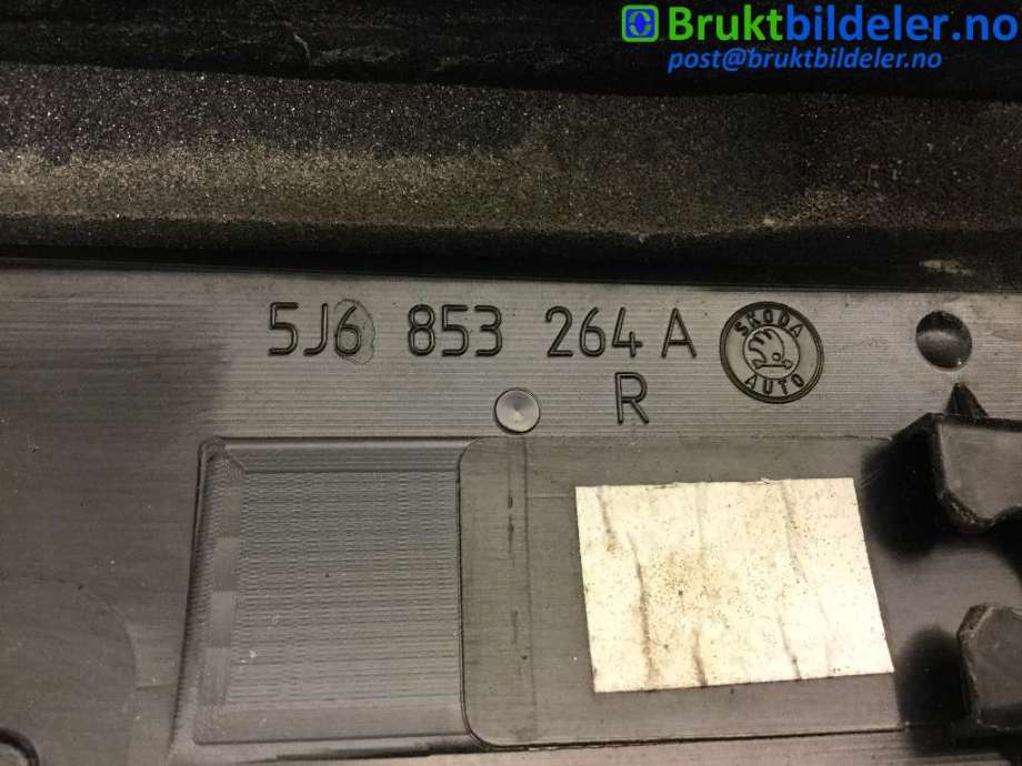Karosseri diverse til Škoda Fabia 2010-2014 (Type II, Fase 2)  (SKODA|5J6 853 264 A|)