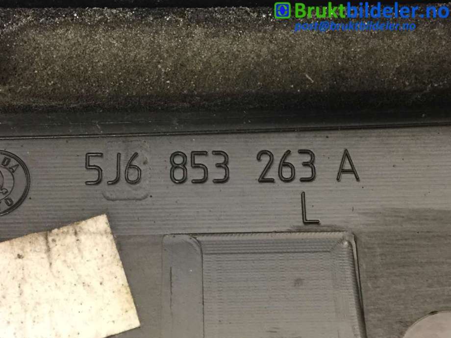 Karosseri diverse til Škoda Fabia 2010-2014 (Type II, Fase 2)  (SKODA|5J6 853 263 A|)