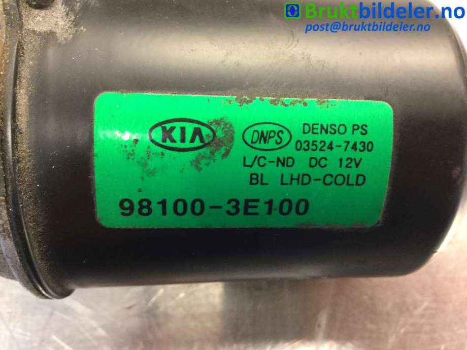 Viskermotor frontrute til Kia Sorento 2003-2009 Type I (KIA|98100-3E100|03524-7430|)