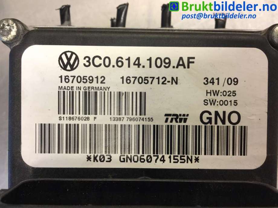 ABS sentral til VW Passat 2005-2010 (B6) (B6) (VOLKSWAGEN|3C0 614 109 AF|16705712-N|)