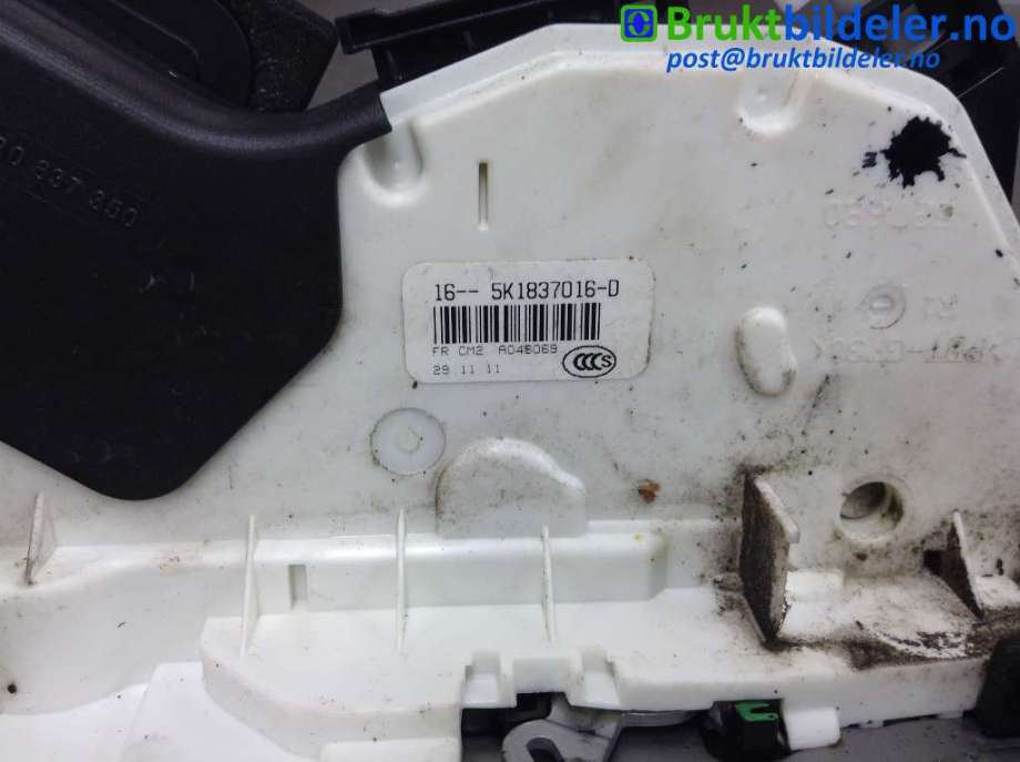 Låsekasse høyre foran til VW Sharan 2010-->> (Type II) (VOLKSWAGEN|5K1 837 016 D|)